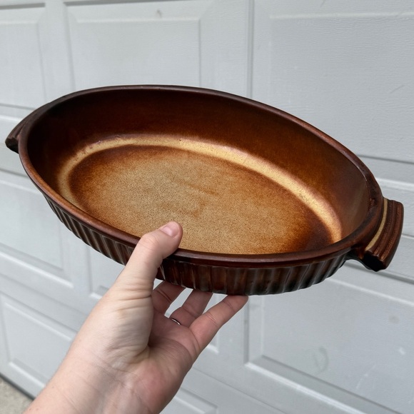 Ceramic partenopee oven casserole dish brown made in Italy - Picture 1 of 8